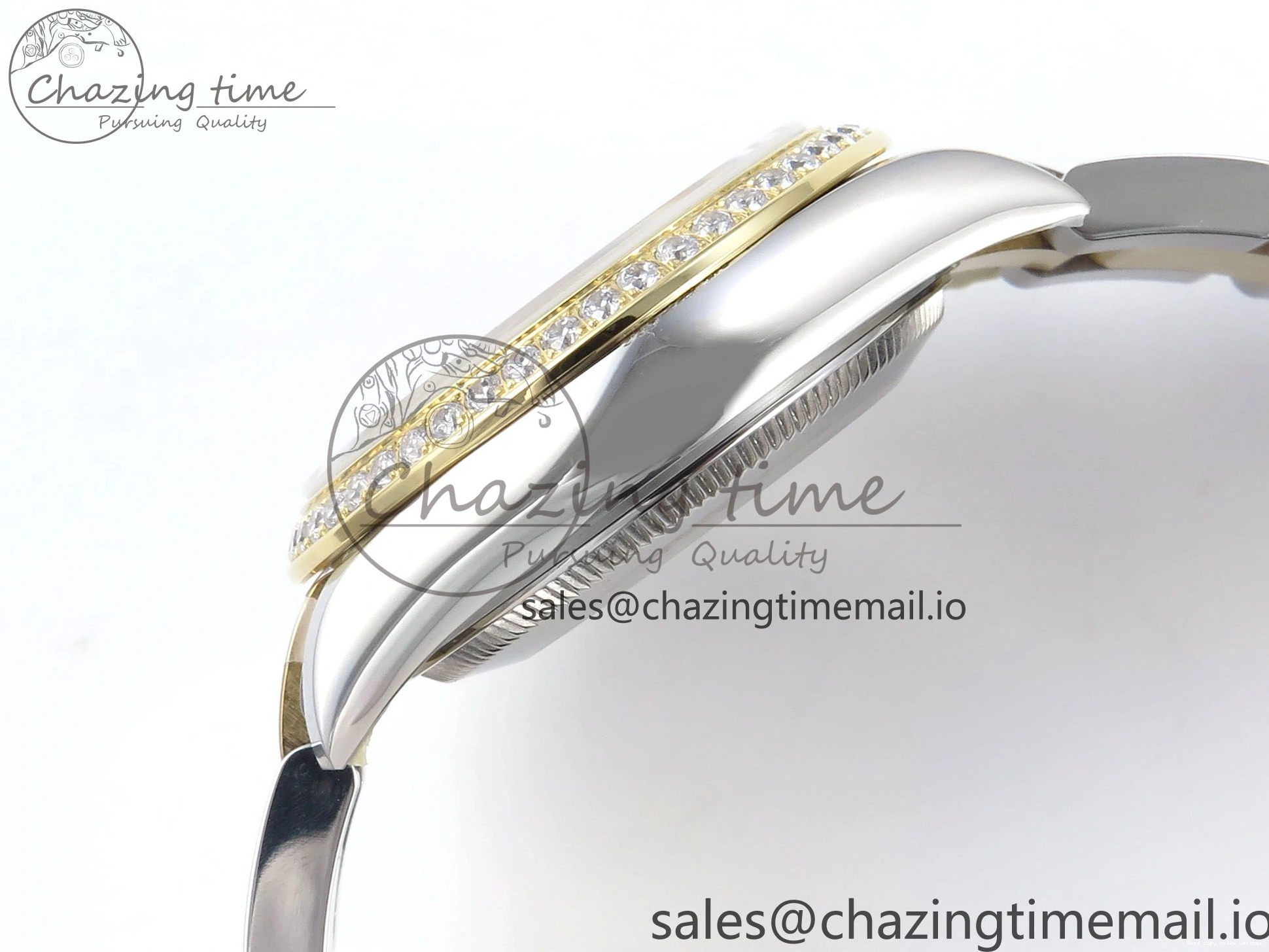 Rolex copies cheap SS 402 ETA YG Bracelet Steel 904L 1:1 ARF Silver OdorResistant 278383RBR Best DateJust Bezel Dial Diamonds 31 on Oyster Edition Diamonds 1103